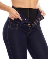 Calça Efeito Lipo Modeladora Reduz Medidas Jeans Diamond - Ela e Ela - Cintas Modeladoras